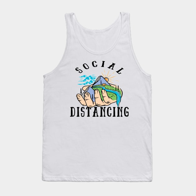 Social Distancing Nature Lover Tank Top by pa2rok